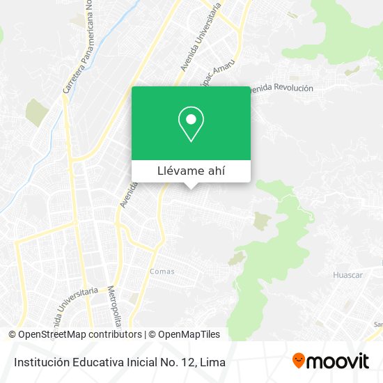 Mapa de Institución Educativa Inicial No. 12