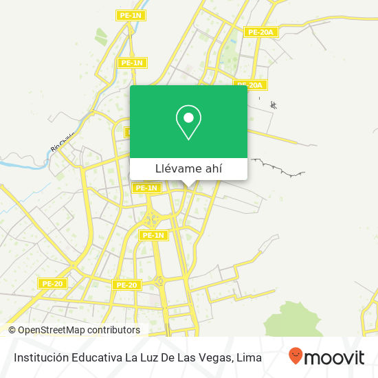 Mapa de Institución Educativa La Luz De Las Vegas