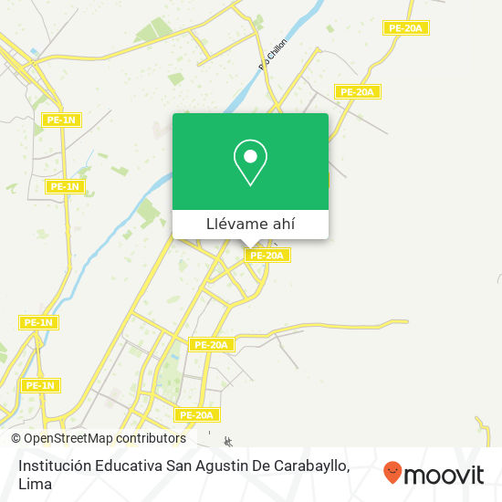 Mapa de Institución Educativa San Agustin De Carabayllo