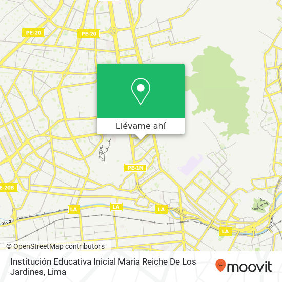 Mapa de Institución Educativa Inicial Maria Reiche De Los Jardines