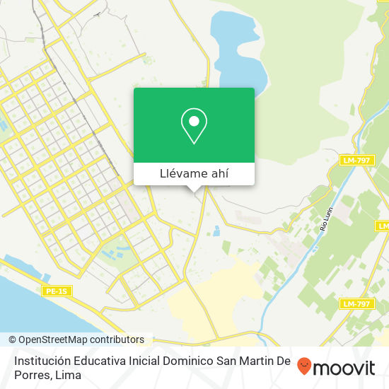 Mapa de Institución Educativa Inicial Dominico San Martin De Porres