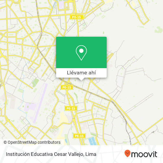 Mapa de Institución Educativa Cesar Vallejo