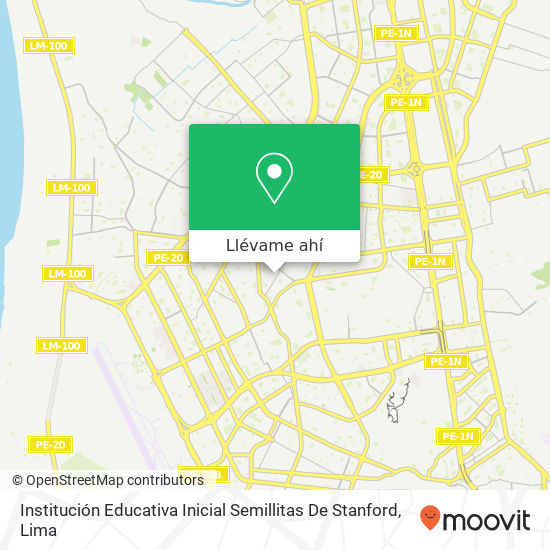 Mapa de Institución Educativa Inicial Semillitas De Stanford