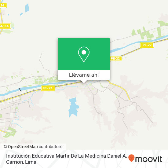 Mapa de Institución Educativa Martir De La Medicina Daniel A. Carrion