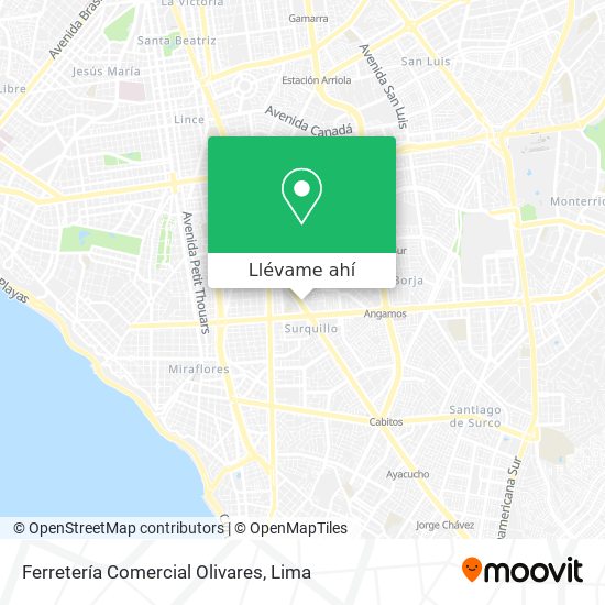 Mapa de Ferretería Comercial Olivares