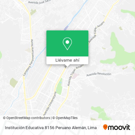 Mapa de Institución Educativa 8156 Peruano Alemán