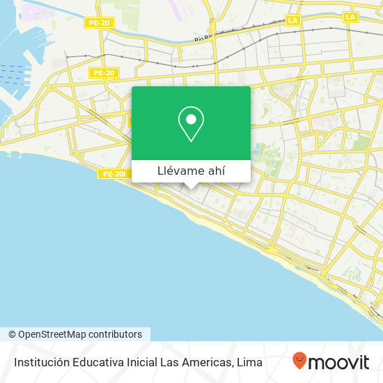 Mapa de Institución Educativa Inicial Las Americas