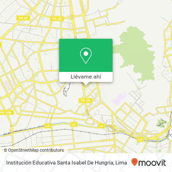 Mapa de Institución Educativa Santa Isabel De Hungria