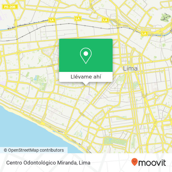 Mapa de Centro Odontológico Miranda