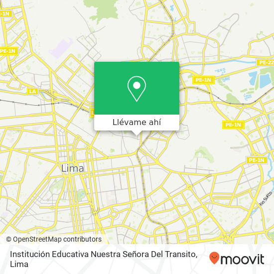Mapa de Institución Educativa Nuestra Señora Del Transito