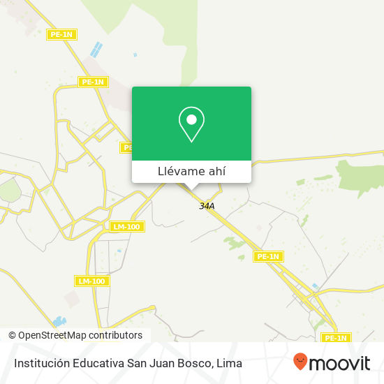 Mapa de Institución Educativa San Juan Bosco