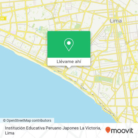 Mapa de Institución Educativa Peruano Japones La Victoria