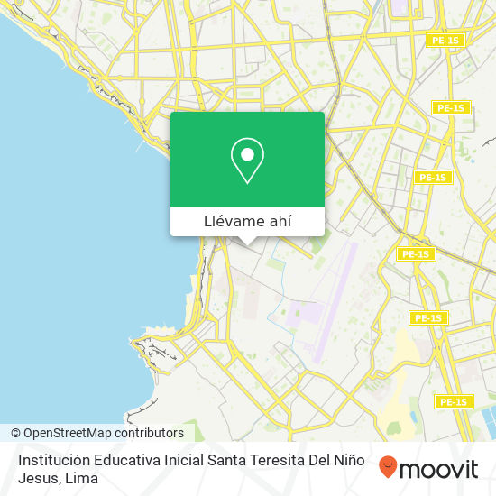 Mapa de Institución Educativa Inicial Santa Teresita Del Niño Jesus