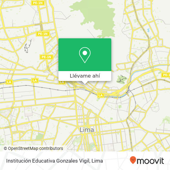 Mapa de Institución Educativa Gonzales Vigil