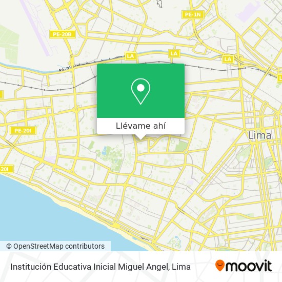 Mapa de Institución Educativa Inicial Miguel Angel