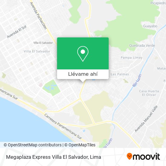 Mapa de Megaplaza Express Villa El Salvador