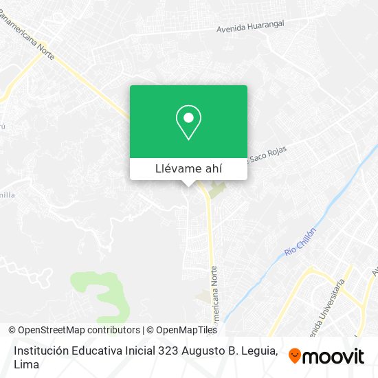 Mapa de Institución Educativa Inicial 323 Augusto B. Leguia