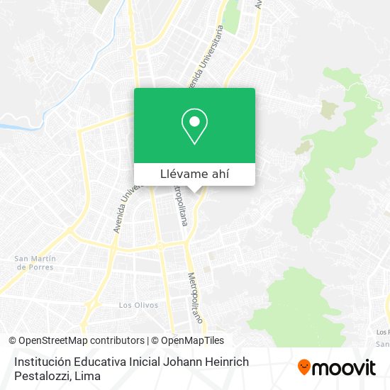 Mapa de Institución Educativa Inicial Johann Heinrich Pestalozzi