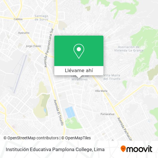 Mapa de Institución Educativa Pamplona College