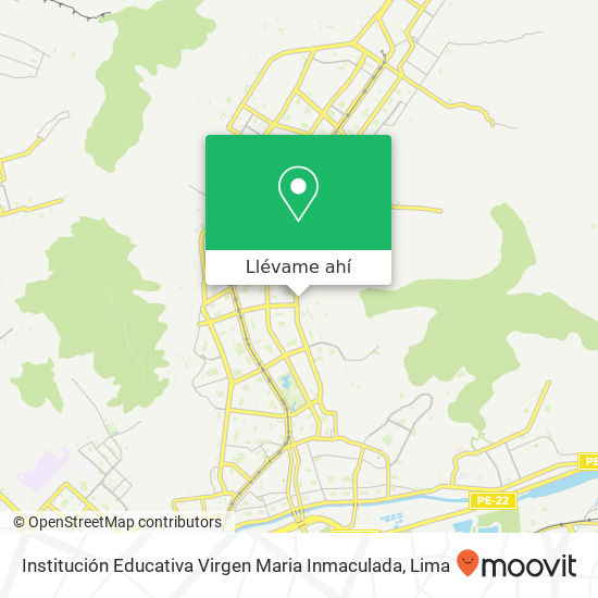 Mapa de Institución Educativa Virgen Maria Inmaculada