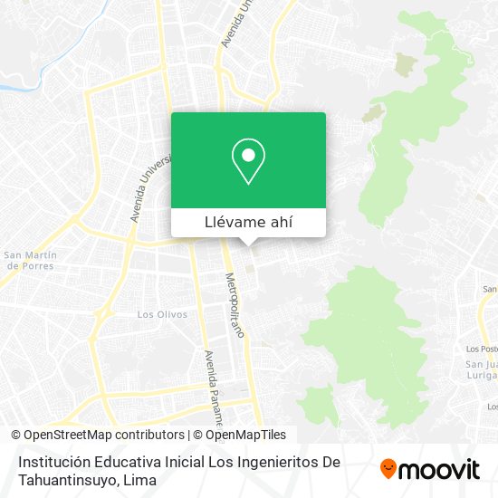Mapa de Institución Educativa Inicial Los Ingenieritos De Tahuantinsuyo