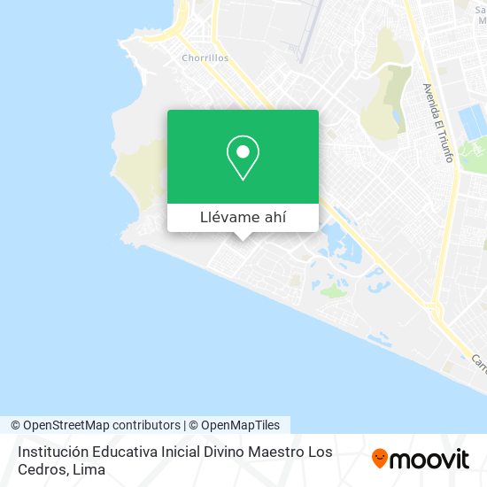 Mapa de Institución Educativa Inicial Divino Maestro Los Cedros