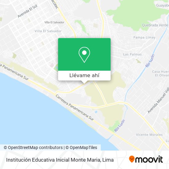 Mapa de Institución Educativa Inicial Monte Maria