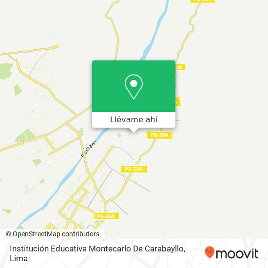 Mapa de Institución Educativa Montecarlo De Carabayllo