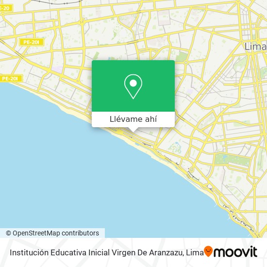 Mapa de Institución Educativa Inicial Virgen De Aranzazu