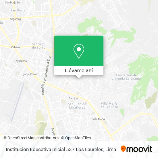 Mapa de Institución Educativa Inicial 537 Los Laureles