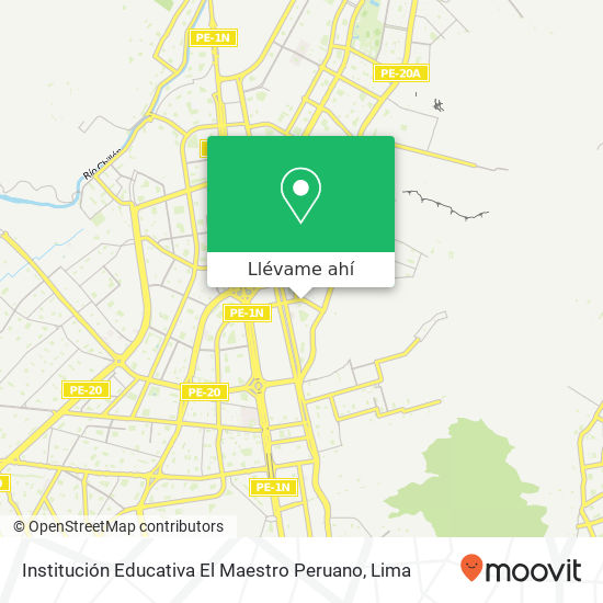 Mapa de Institución Educativa El Maestro Peruano