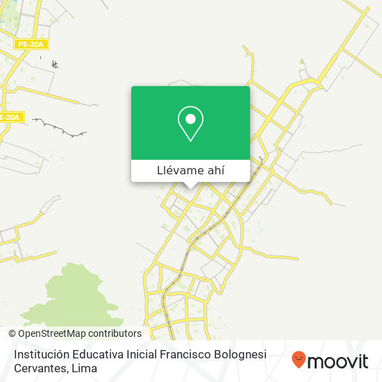 Mapa de Institución Educativa Inicial Francisco Bolognesi Cervantes