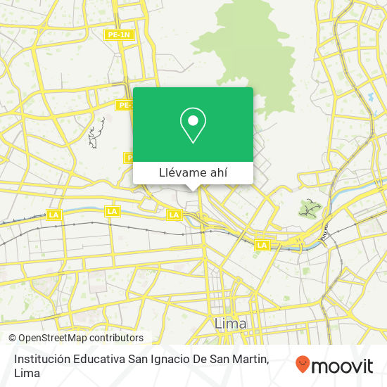 Mapa de Institución Educativa San Ignacio De San Martin