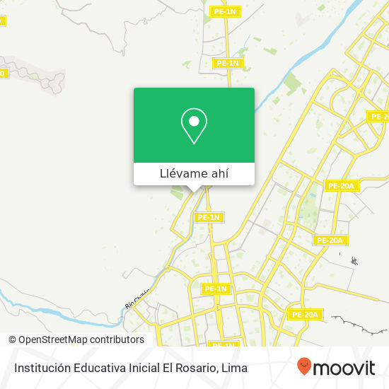 Mapa de Institución Educativa Inicial El Rosario