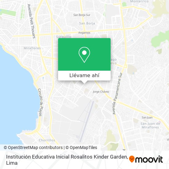 Mapa de Institución Educativa Inicial Rosalitos Kinder Garden