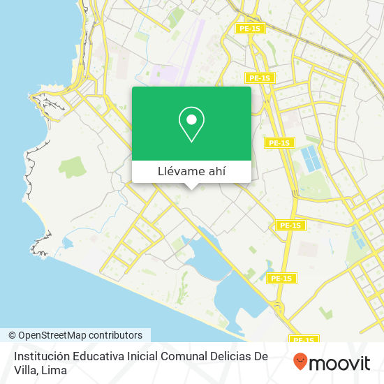 Mapa de Institución Educativa Inicial Comunal Delicias De Villa