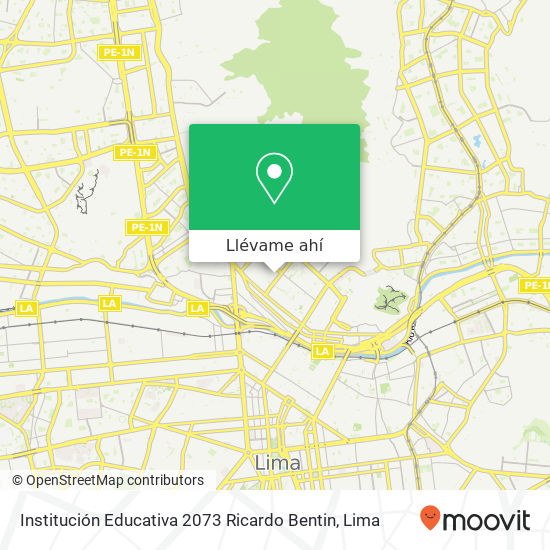 Mapa de Institución Educativa 2073 Ricardo Bentin