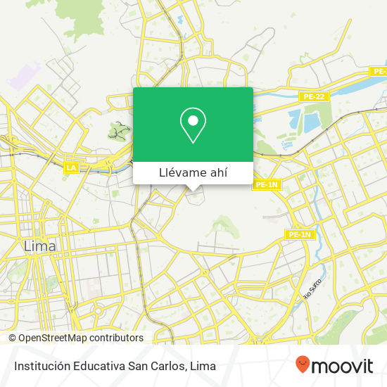 Mapa de Institución Educativa San Carlos