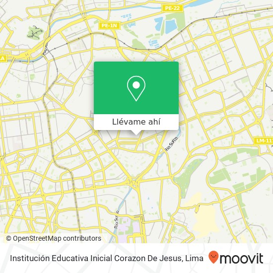 Mapa de Institución Educativa Inicial Corazon De Jesus