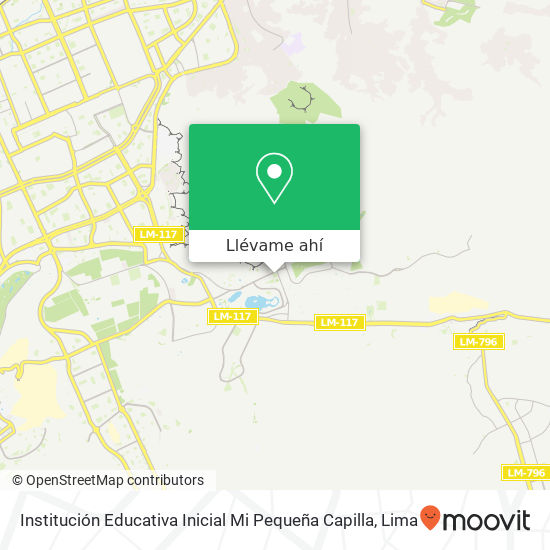 Mapa de Institución Educativa Inicial Mi Pequeña Capilla