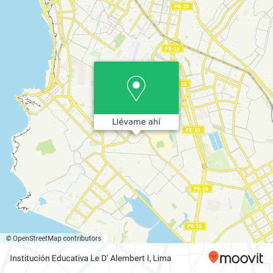 Mapa de Institución Educativa Le D' Alembert I
