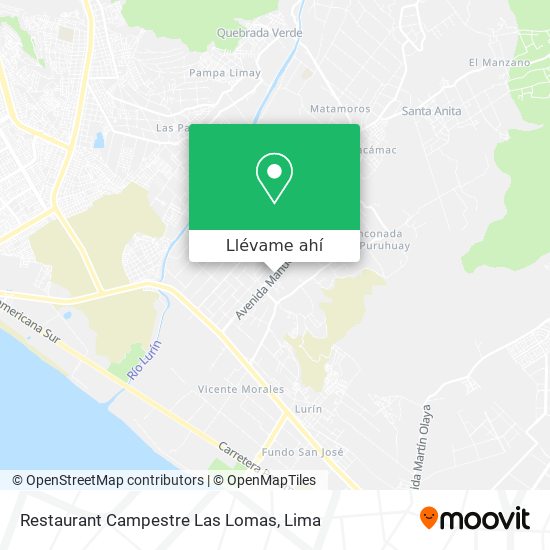 Mapa de Restaurant Campestre Las Lomas