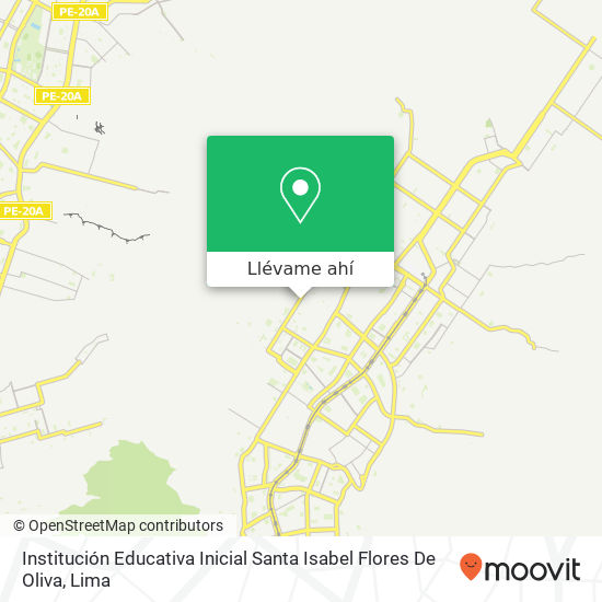 Mapa de Institución Educativa Inicial Santa Isabel Flores De Oliva