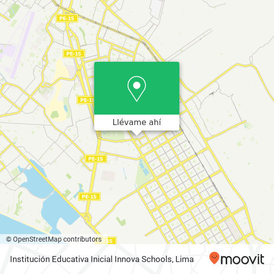 Mapa de Institución Educativa Inicial Innova Schools
