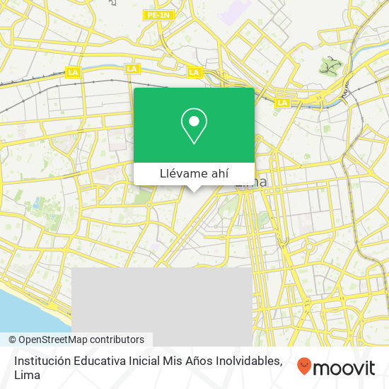 Mapa de Institución Educativa Inicial Mis Años Inolvidables