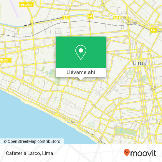 Mapa de Cafeteria Larco