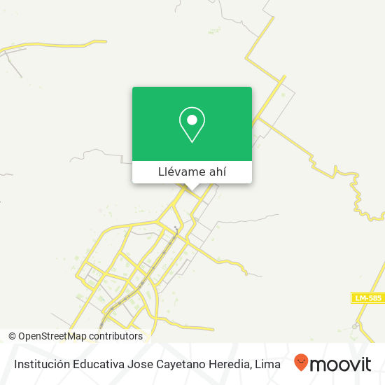 Mapa de Institución Educativa Jose Cayetano Heredia