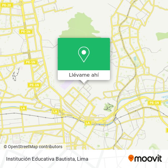 Mapa de Institución Educativa Bautista