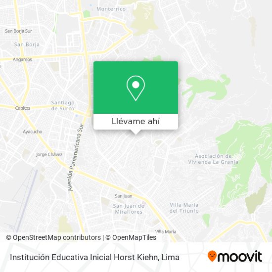 Mapa de Institución Educativa Inicial Horst Kiehn