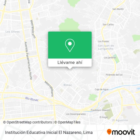 Mapa de Institución Educativa Inicial El Nazareno